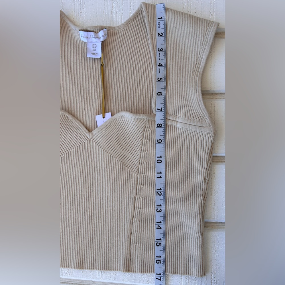 House of Harlow 1960 2Pc Sweater/Skirt Set Tan Size Large - Picture 11 of 12